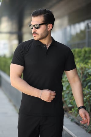 MODA ŞEHRİ Erkek Kısa Kollu Yakalı Tişört