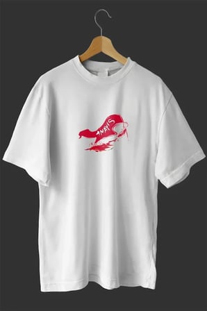 MODA ŞEHRİ 1 Mayıs Emekçiler Günü Baskılı Oversize Bisiklet Yaka T-shirt - Beyaz