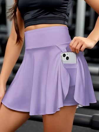 MODA ŞEHRİ Kadın Yüksek Bel Cepli Sandy Short Etek