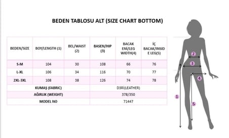 MODA ŞEHRİ Kadın Yüksek Bel Belden Lastikli Bağcıklı Geniş Kesim Detaylı Deri Pantolon