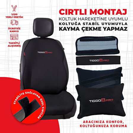 Chery Tiggo 8 Pro Nakışlı Minder Seti