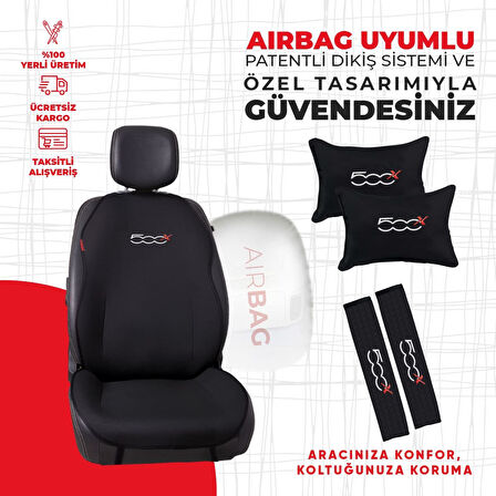 Fıat 500X Nakışlı Minder Seti