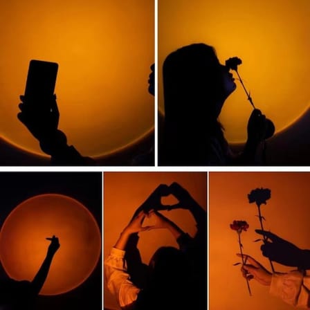 Taşınabilir USB Sunset Gün Batımı Ambiyans Işığı Lamba