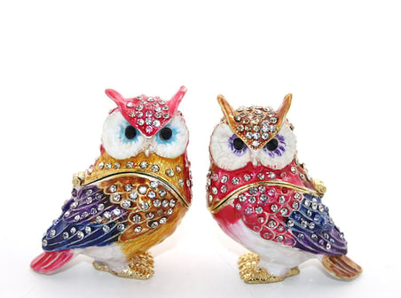 Swarovski Taşlı 2'li Baykuş Seti