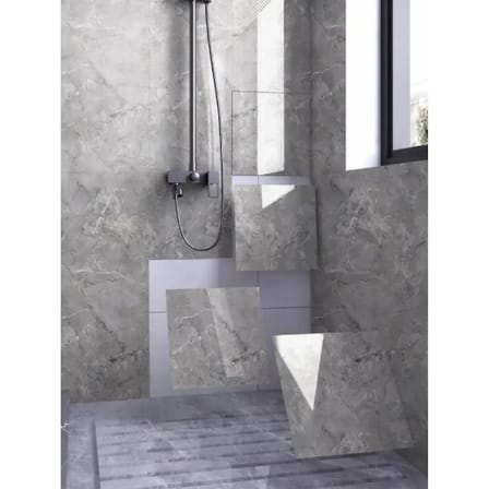 Gri Mermer Desen Duvar Sticker (30x30)