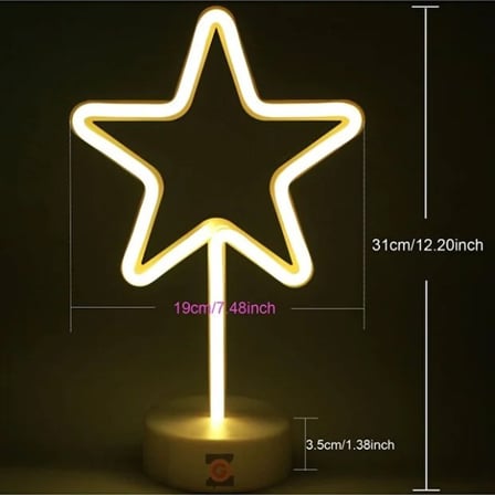 Yıldız Neon LED Lamba