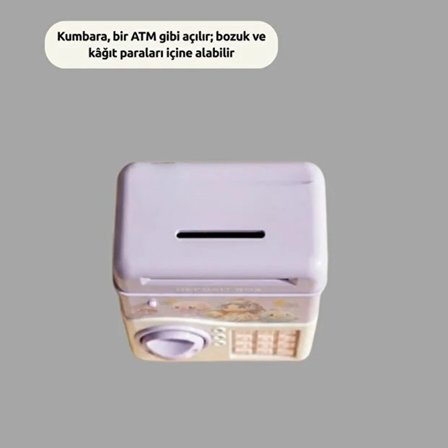 Müzikli Kumbara - Işıklı - Şifreli ATM Tasarımlı
