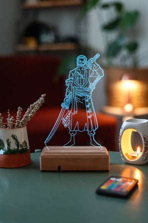 One Piece Rononoa Zoro 16 Renk Gece Lambası