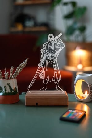 One Piece Rononoa Zoro 16 Renk Gece Lambası