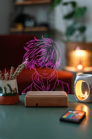 My Hero Academia Shoto Todoroki 16 Renk Gece Lambası