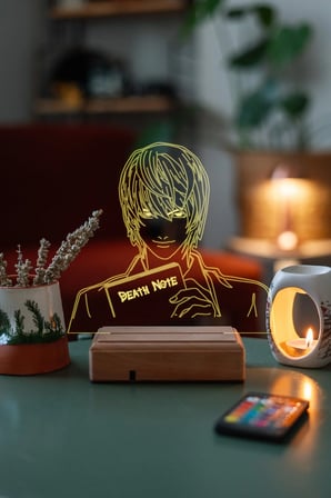 Death Note Light Yagami 16 Renk Gece Lambası