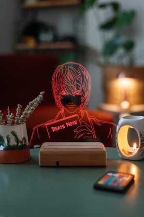 Death Note Light Yagami 16 Renk Gece Lambası