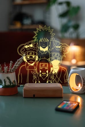 Naruto Team Minato 16 Renk Gece Lambası