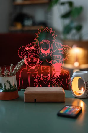 Naruto Team Minato 16 Renk Gece Lambası