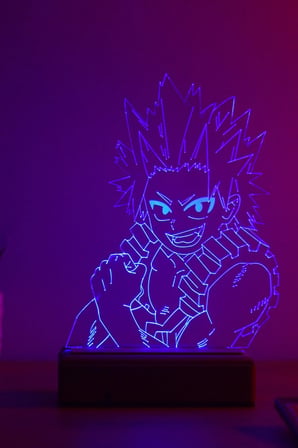 Eijiro Kirishima My Hero Academia 16 Renk Kumandalı Anime Gece Lambası