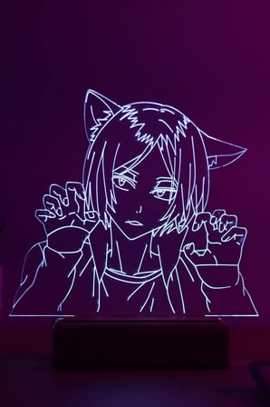 Haikyuu Kenma Kozume 16 Renkli Kumandalı Anime Gece Lambası