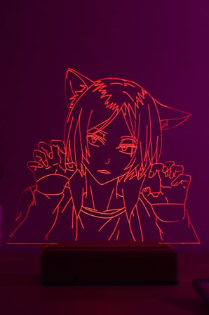 Haikyuu Kenma Kozume 16 Renkli Kumandalı Anime Gece Lambası