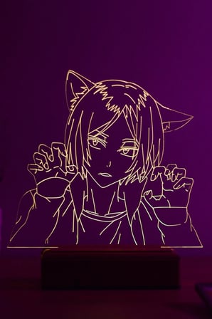Haikyuu Kenma Kozume 16 Renkli Kumandalı Anime Gece Lambası