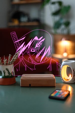 Naruto Itachi Uchiha Hediye 16 Renk Kumandalı Anime Gece Lambası