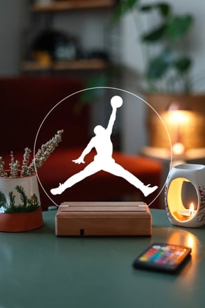 Basketbol Sevenlere Hediye , Basketbol Hediyesi 16 Renkli Kumandalı Gece Lambası