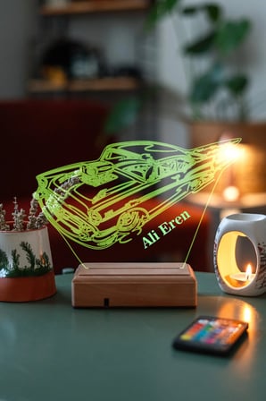 3d Klasik Araba 16 Renk Gece Lambası