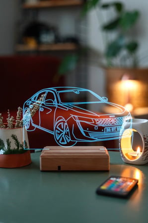 Kişiye Özel Plakalı Peugeot 508 Araba Hediyelik 16 Renkli Gece Lambası