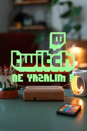 Kişiye Özel Twitch Gece Lambası