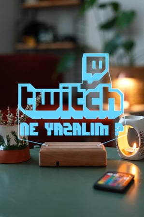 Kişiye Özel Twitch Gece Lambası