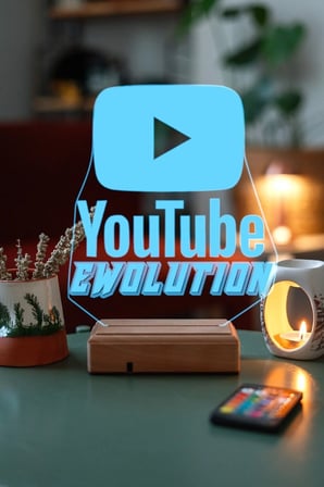 Kişiyee Özel Youtube Hediyelik Masaüstü 3D Dekoratiff Led Lamba