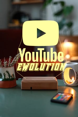Kişiyee Özel Youtube Hediyelik Masaüstü 3D Dekoratiff Led Lamba