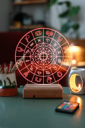3d Astroloji Burçlar 16 Renk Gece Lambası
