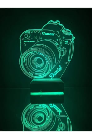 Siyah 16 Renkli Canon Fotoğraf Makinesi 3d Lambası