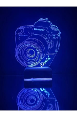 Siyah 16 Renkli Canon Fotoğraf Makinesi 3d Lambası