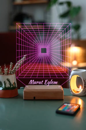 Özel Tasarım Sonsuzluk 3D 16 Renk Dekoratif Led Lamba