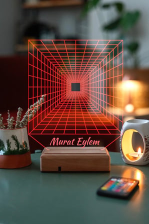 Özel Tasarım Sonsuzluk 3D 16 Renk Dekoratif Led Lamba