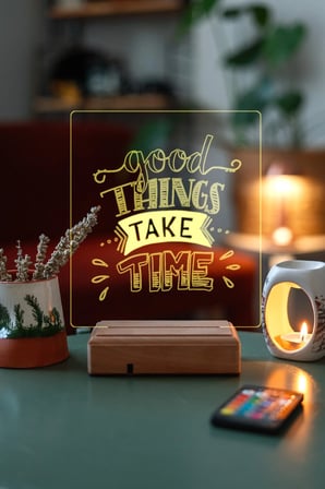 Good Things Take Time Ev Hediyesi 16 Renkli Gece Lambası