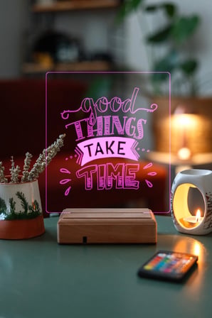 Good Things Take Time Ev Hediyesi 16 Renkli Gece Lambası