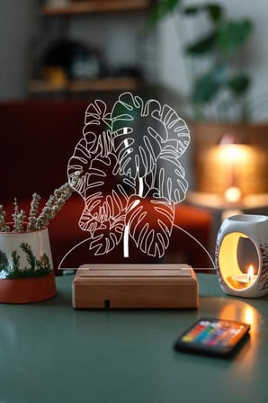 Deve Tabanı Ev Dekorasyonu 3d 16 Renk Kumandalı Gece Lambası