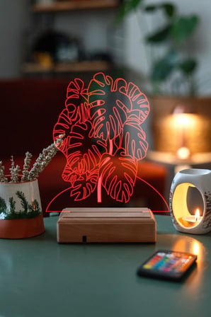 Deve Tabanı Ev Dekorasyonu 3d 16 Renk Kumandalı Gece Lambası
