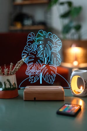 Deve Tabanı Ev Dekorasyonu 3d 16 Renk Kumandalı Gece Lambası