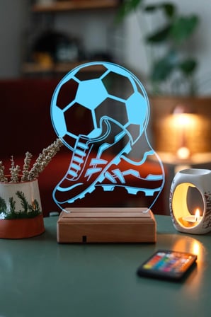 Kramponn 16 Renkli Futbol Tasarım Hediyee Lambaa