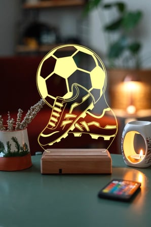 Kramponn 16 Renkli Futbol Tasarım Hediyee Lambaa