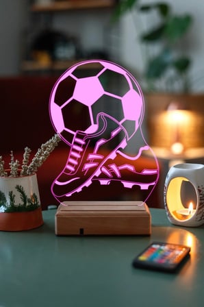 Kramponn 16 Renkli Futbol Tasarım Hediyee Lambaa