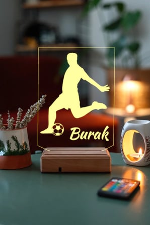Kişiye Özel Hediye Futbol Sevenlere Hediye 3d Led Masaüstü Ve Gece Lambası