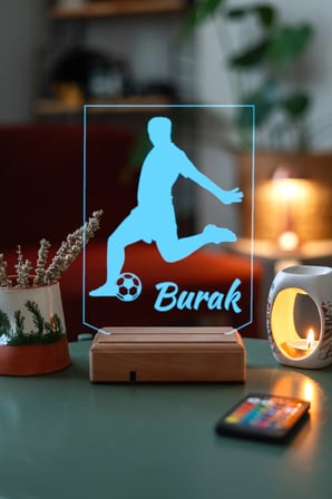 Kişiye Özel Hediye Futbol Sevenlere Hediye 3d Led Masaüstü Ve Gece Lambası