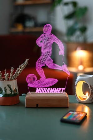 Futbol ve Futbolcu Sevenlere Hediye 3D Gece Lambası