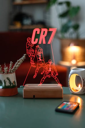 Cristiano Ronaldo Cr7 Hediye 16 Renk Kumandalı Gece Lambası