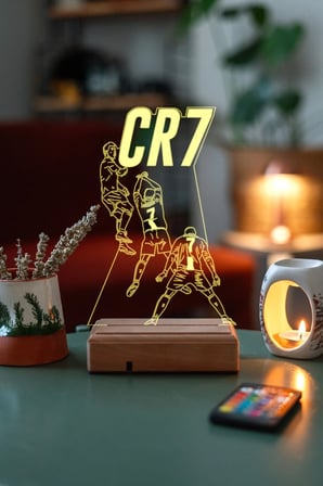 Cristiano Ronaldo Cr7 Hediye 16 Renk Kumandalı Gece Lambası