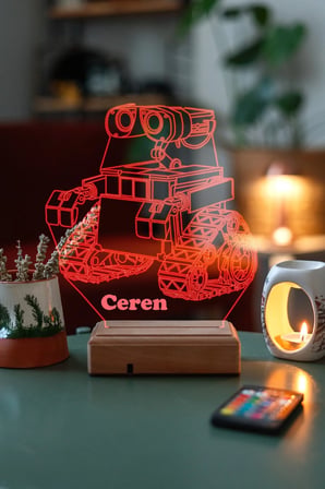 3d Wall-e 16 Renk Kumandalı Gece Lambası