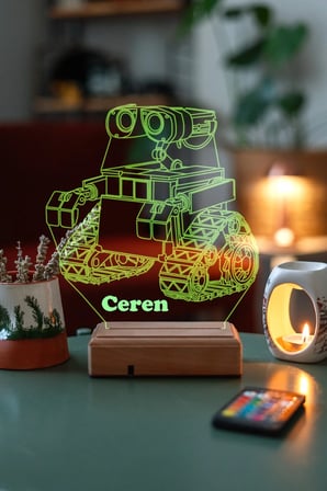 3d Wall-e 16 Renk Kumandalı Gece Lambası